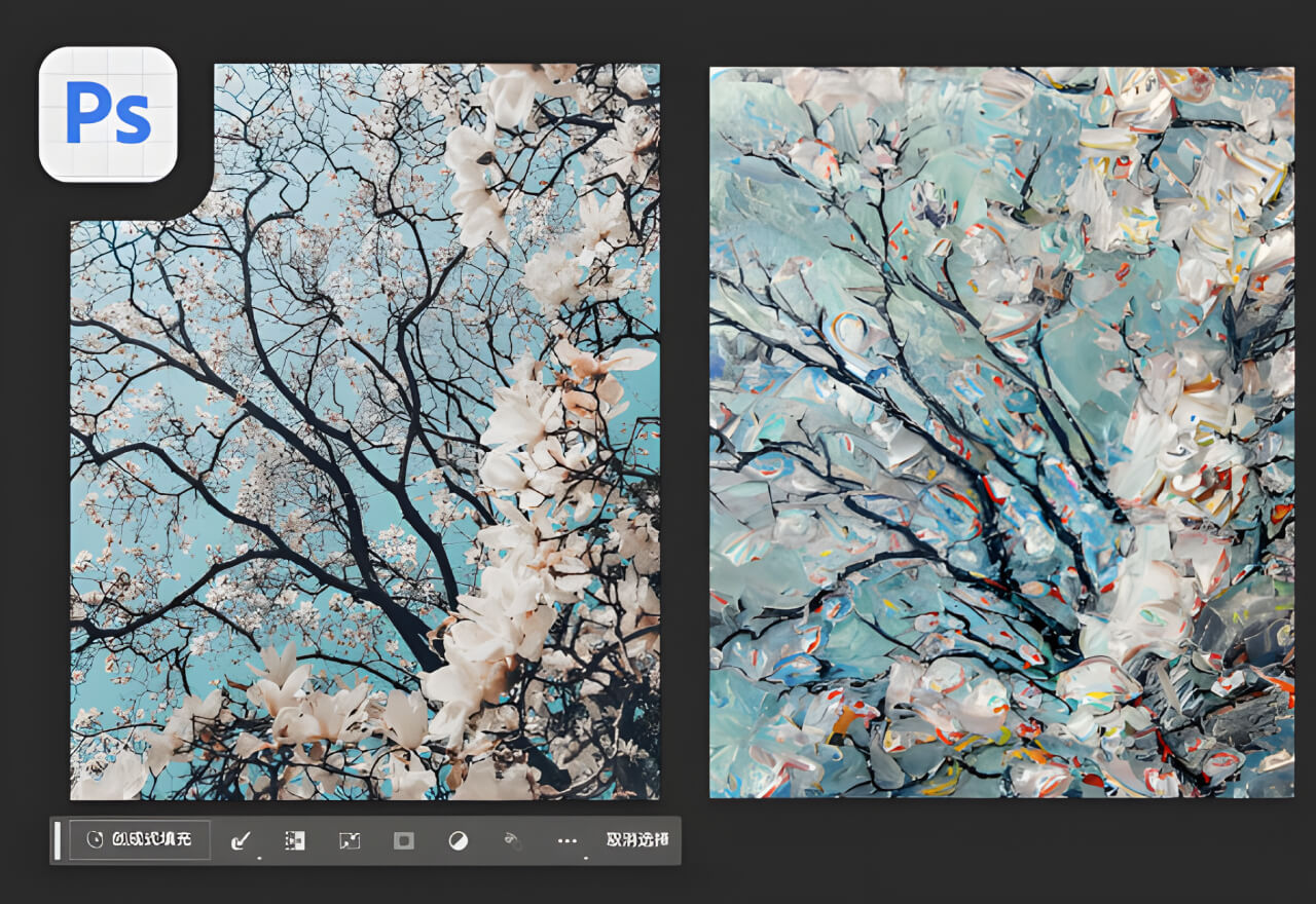 用Photoshop创成式填充制作水彩画和油画效果