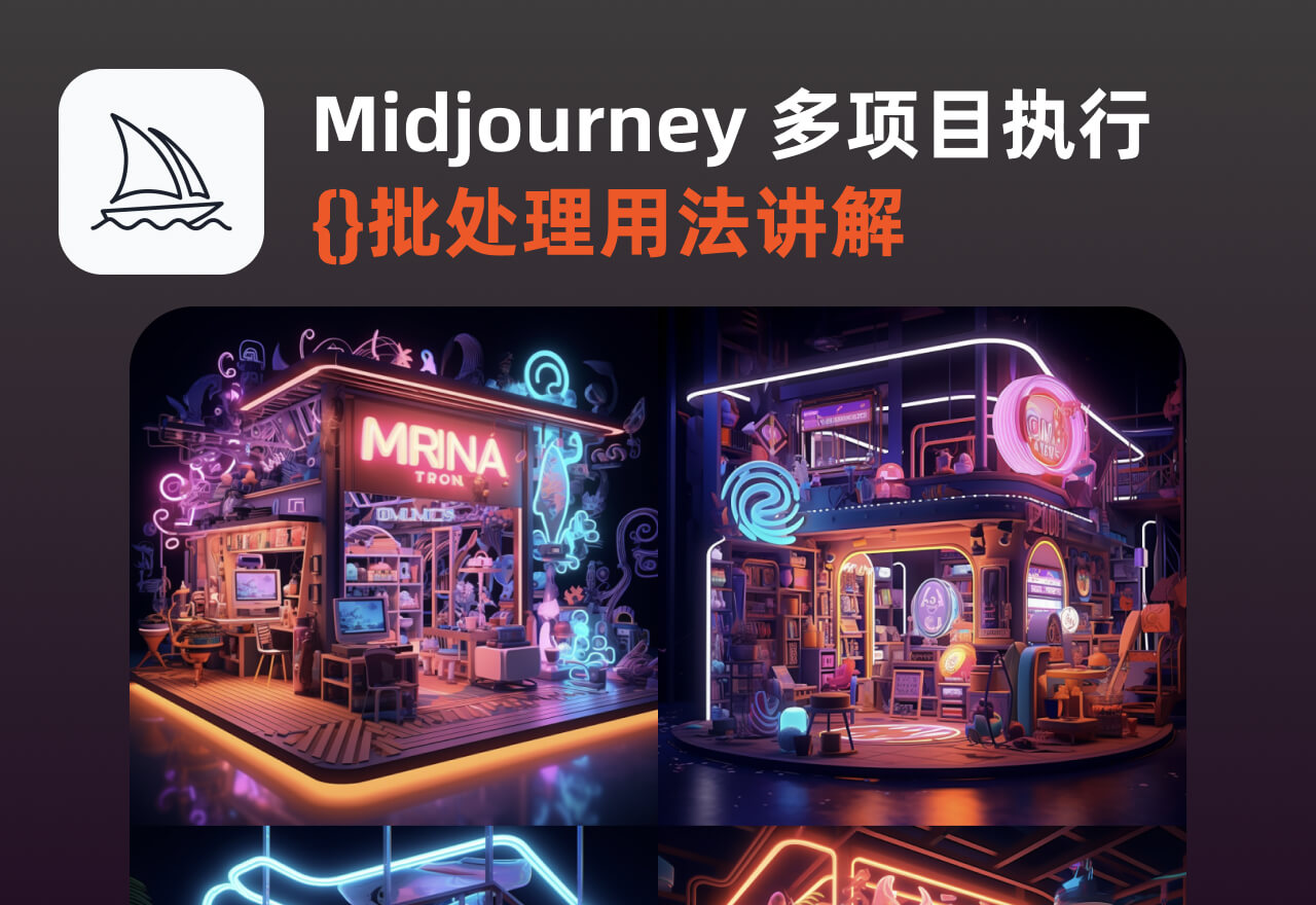 Midjourney 提示词使用技巧{}的多项目批处理用法