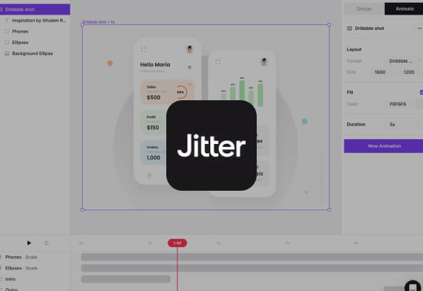 使用jitter快速制作UI交互动效样机演示作品