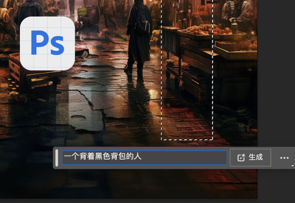 Photoshop Beta 25版本更新，支持中文提示词输入和生成式扩展！