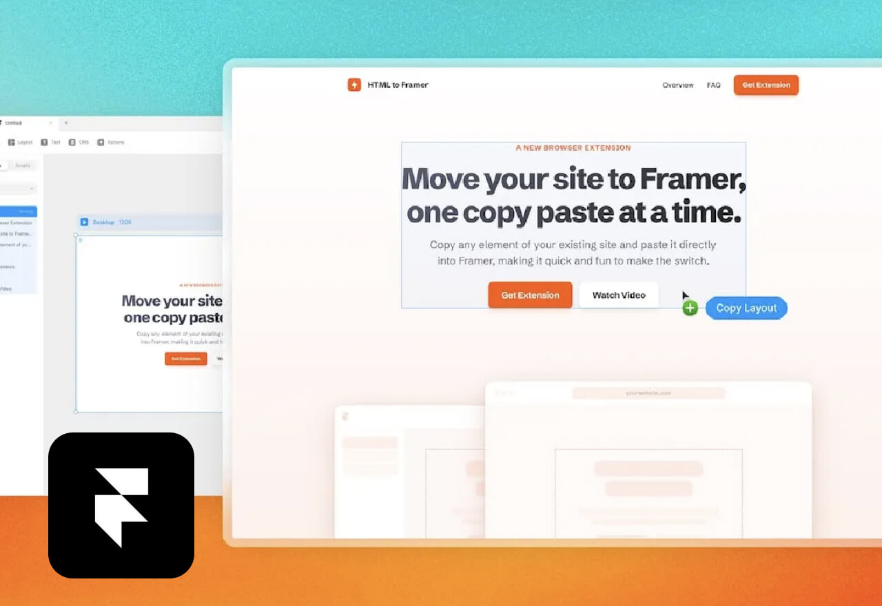 Framer推出HTML to Framer谷歌浏览器插件,一键拷贝网站