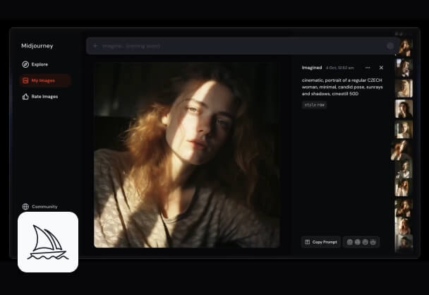 Midjourney新网站beta版,提供更流畅的图像浏览体验