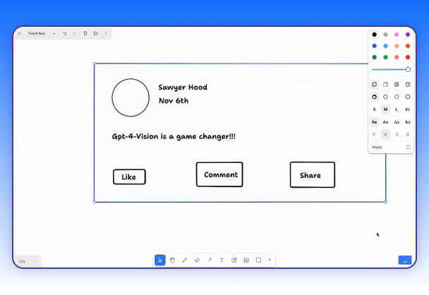 开源项目draw-a-ui丨手绘原型生成可用html代码