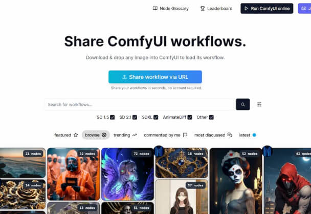 ComfyWorkflows丨Comfy UI工作流分享社区