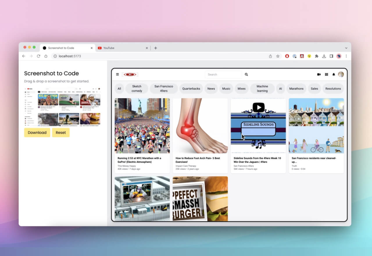 前端福音!Screenshot to Code自动生成网站代码
