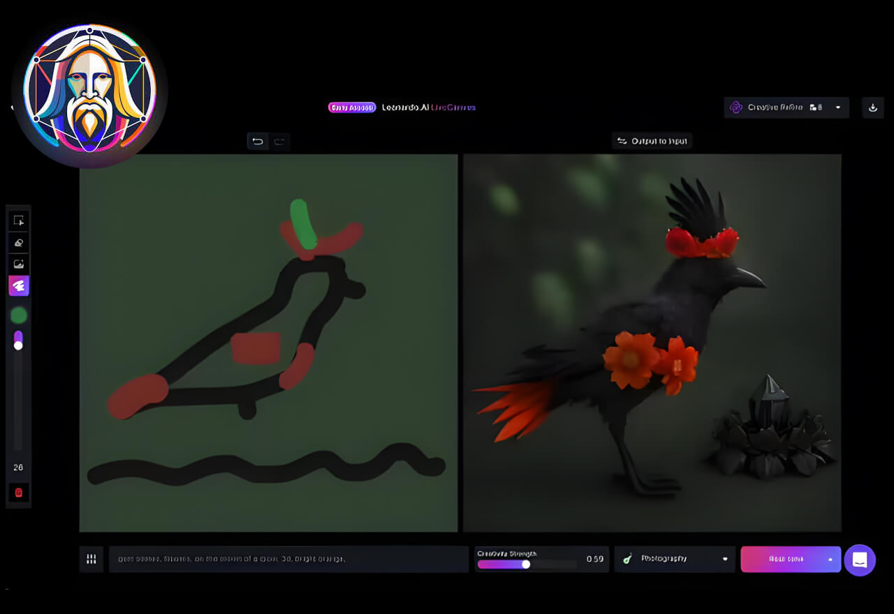 Leonardo AI推出 Live Canvas实时成像功能！