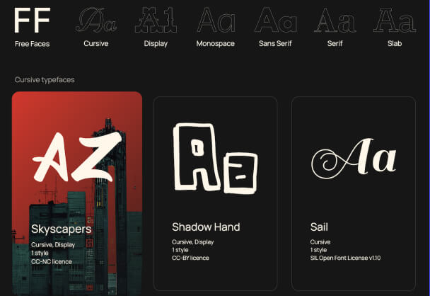 Free Faces Gallery丨设计师们的免费英文字体宝库