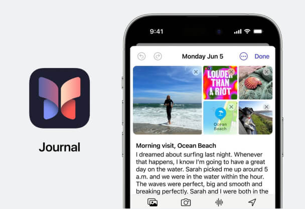 iOS 17.2 推送丨手记应用上线,Apple推出全新日记App