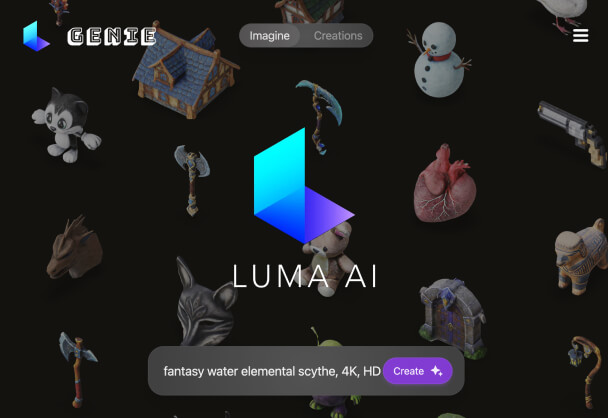 Luma AI发布史诗级文本生成3D模型Genie 1.0！