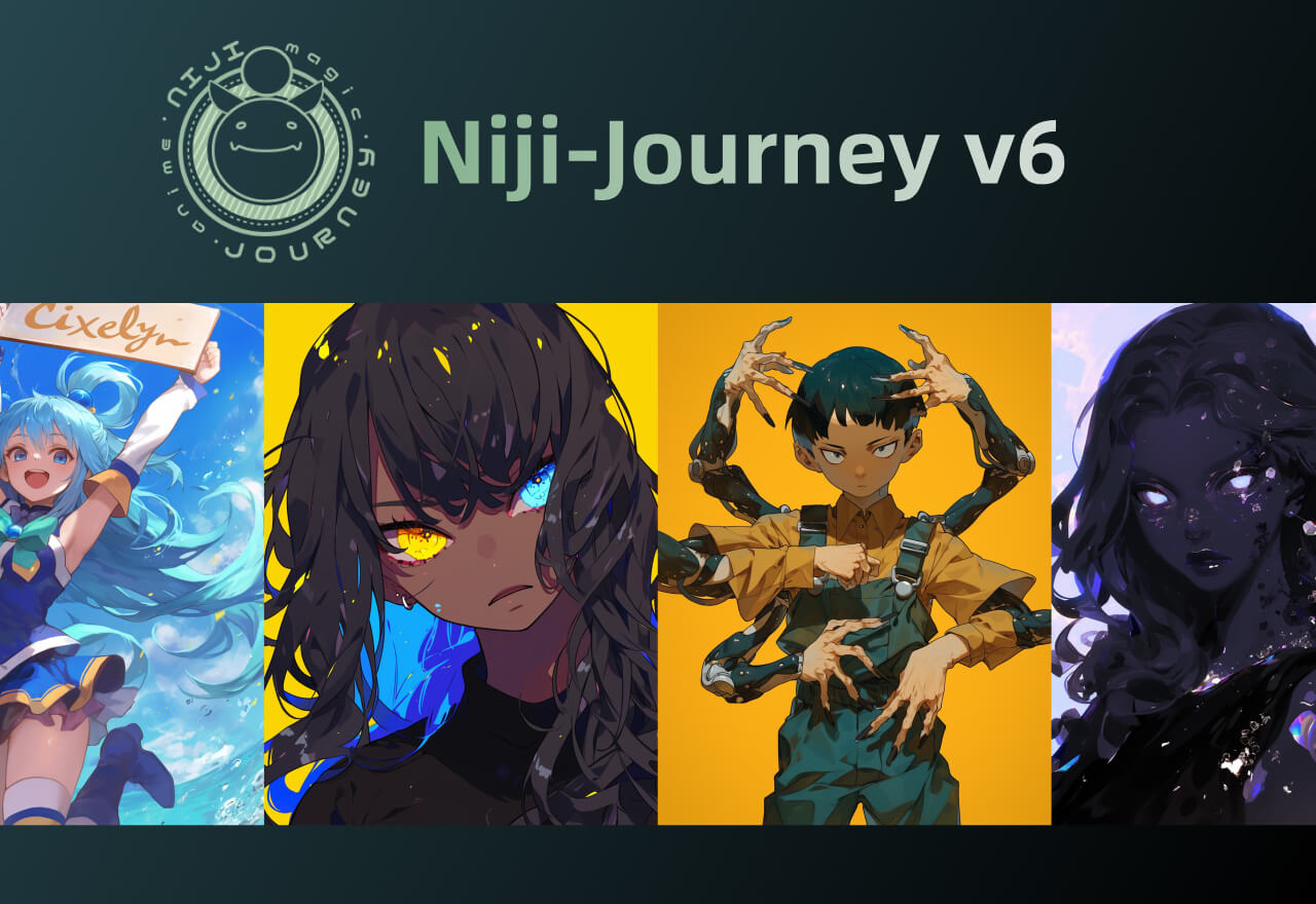 Niji V6 alpha版本发布！支持长提示词与文字嵌入！