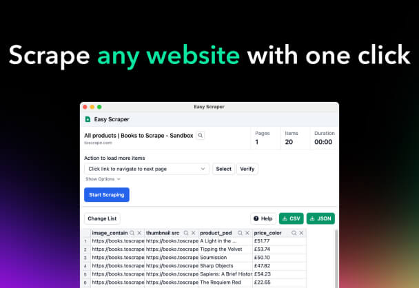 Easy Scraper丨高效网页数据抓取与导出工具