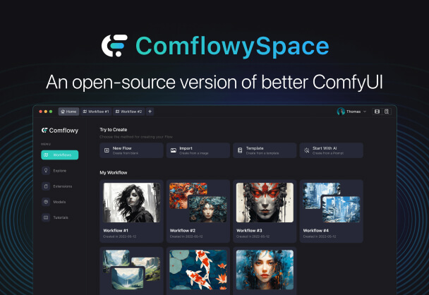 免费开源Mac Comfy UI应用ComflowySpace！