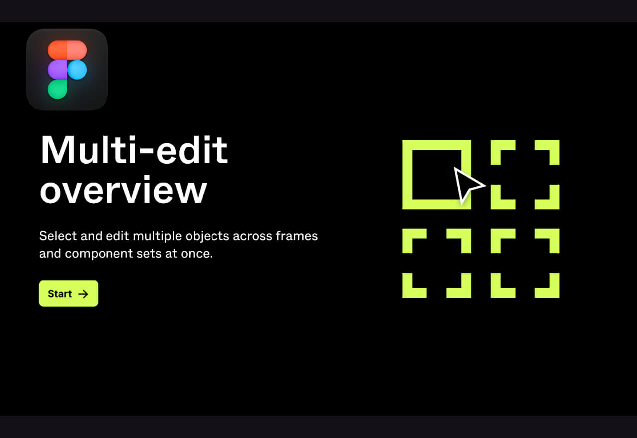 Figma推出的multi-edit功能丨同时编辑多个匹配元素