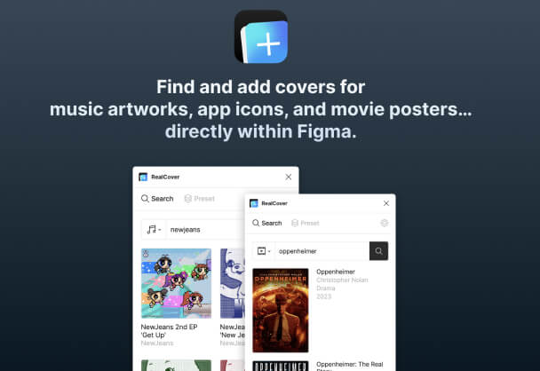 Figma插件RealCover丨一键填充真实媒体封面素材