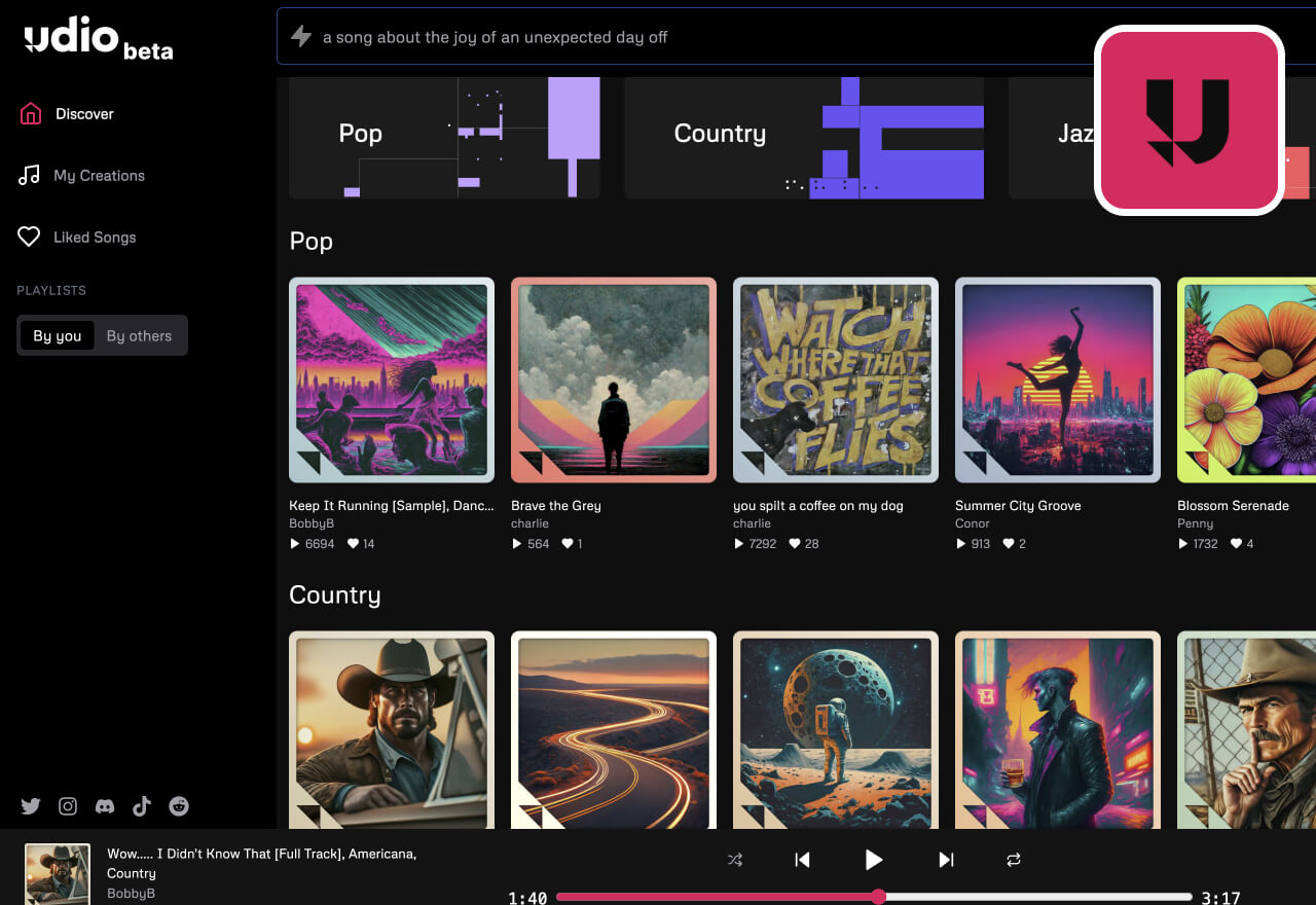 AI音乐创作丨Suno强劲对手Udio AI发布beta版