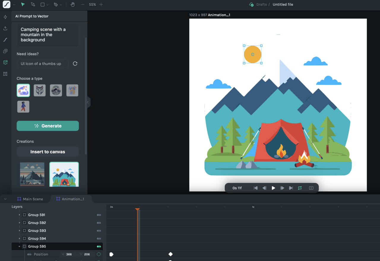 Lottie Creator新功能解锁AI生成矢量图