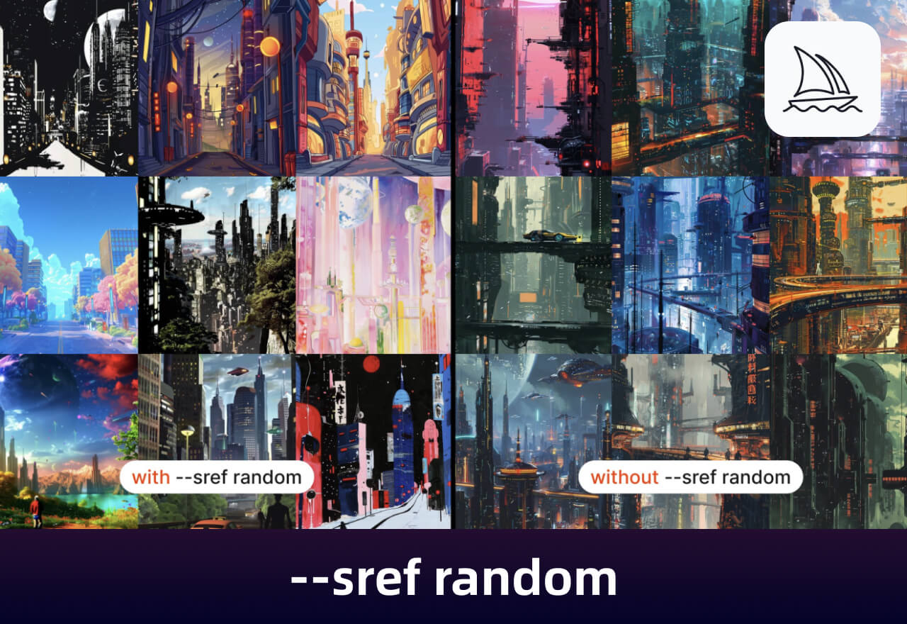 Midjourney上线--sref random参数 生成随机视觉风格