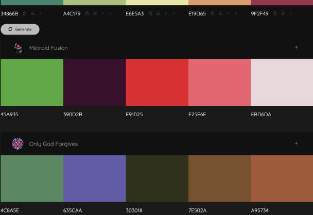 Colormind丨AI辅助的网页配色神器