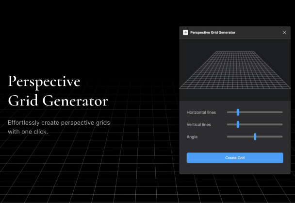 Figma插件Perspective Grid Generator丨透视网格生成器