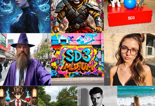 Stability AI发布Stable Diffusion 3 Medium 模型!