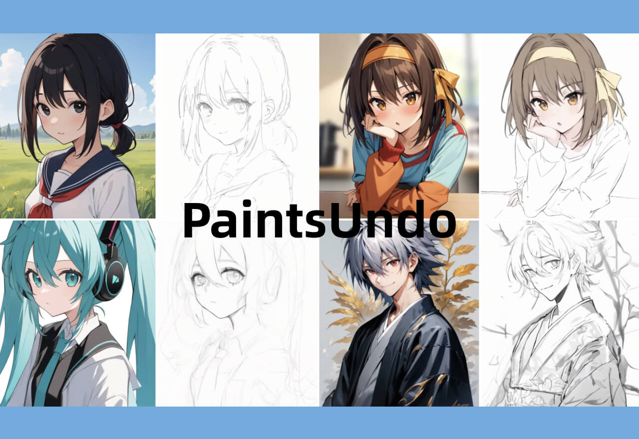 PaintsUndo模型丨输入图片生成绘画过程视频