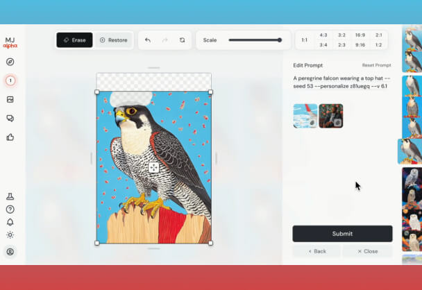 Midjourney网页版更新丨新编辑器整合多项核心功能