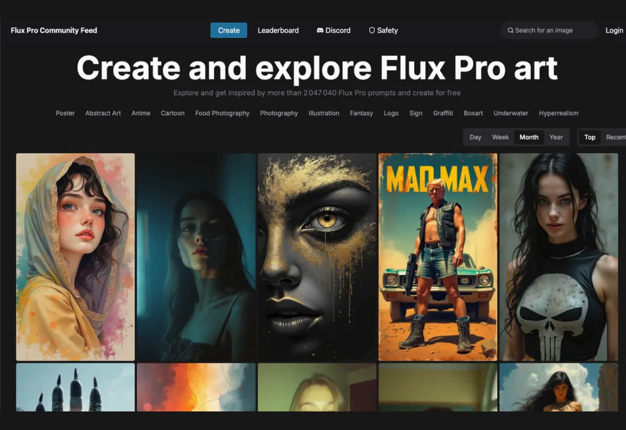 免费使用Flux Pro模型的在线平台丨fluxpro.art