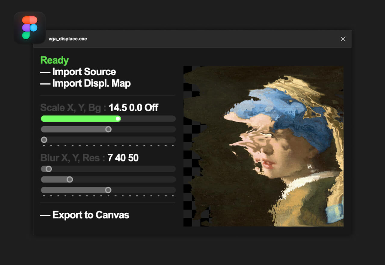 Figma图像创意变形插件丨VGA displace.exe