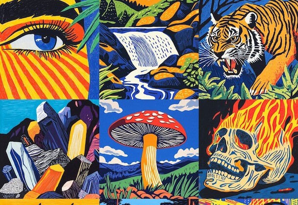 木刻幻境：色彩与线条的视觉盛宴