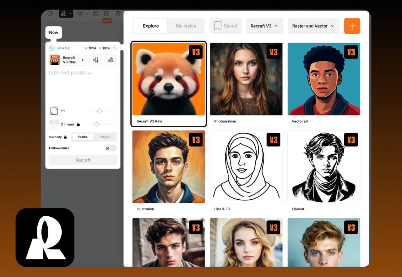 Recraft V3丨新一代 AI 图像生成模型跃居榜首