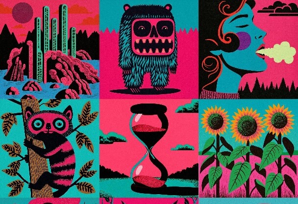 复古潮流：双色调插画的艺术新语言