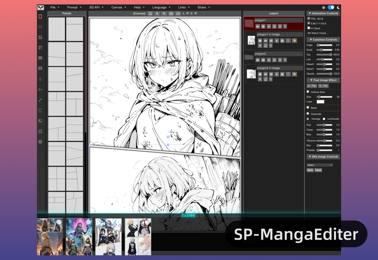 SP-MangaEditer丨免费的一站式漫画创作工具