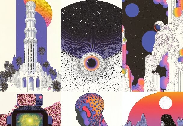 未来主义与神秘主义的视觉交响