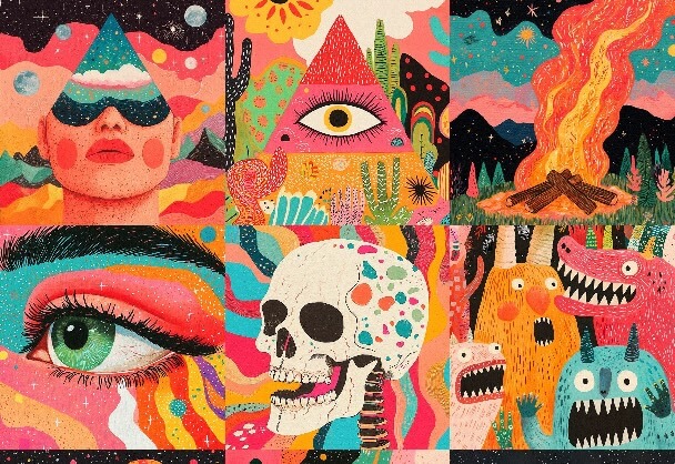 迷幻波普：多彩视觉的超现实探索