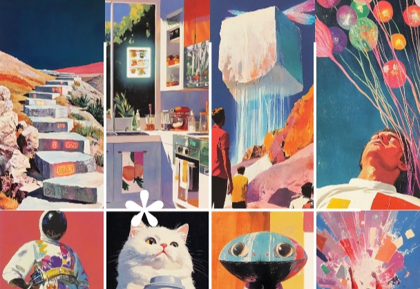 复古未来主义：Midjourney拼贴艺术风格探索