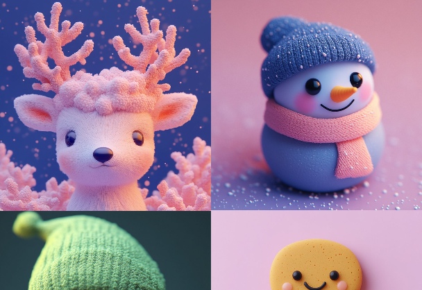 温馨可爱圣诞角色设计