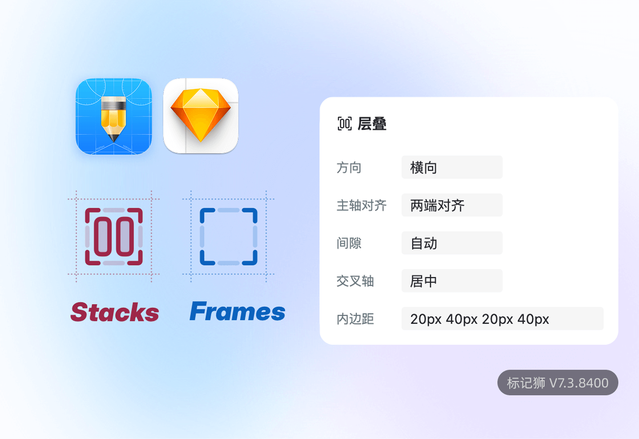 标记狮全面适配 Sketch 2025丨Stacks、Frames 和 Graphic 正确标注